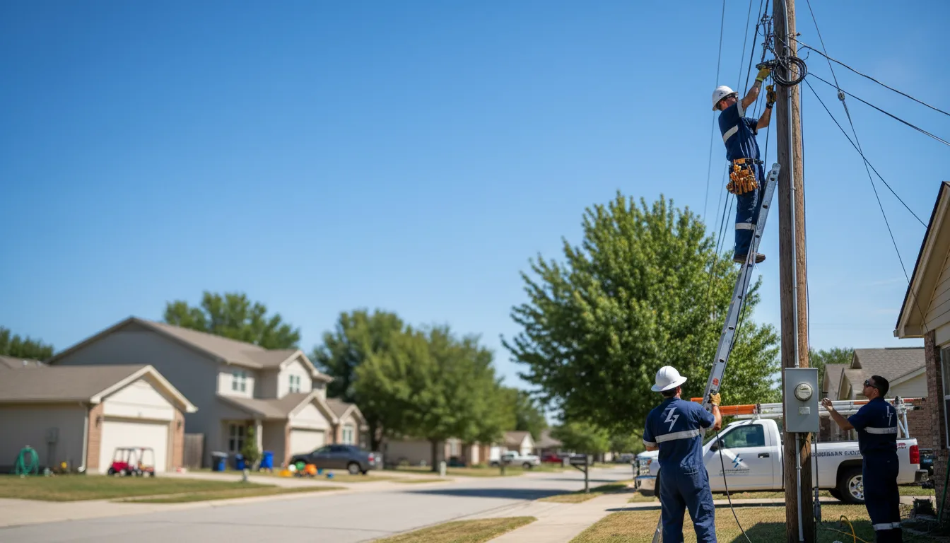 Residential electrician providing installation services in Mound City, KS